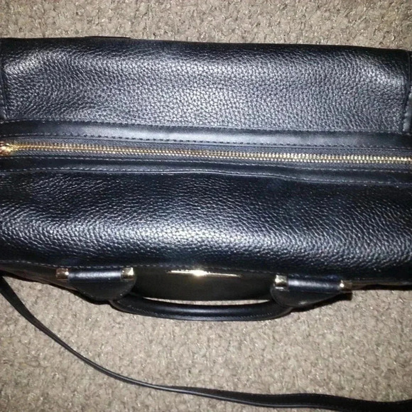 MICHAEL KORS-Geneva-Large Pebbled Textured Leather Satchel/Shoulder-BLACK-NWT - Picture 3 of 8